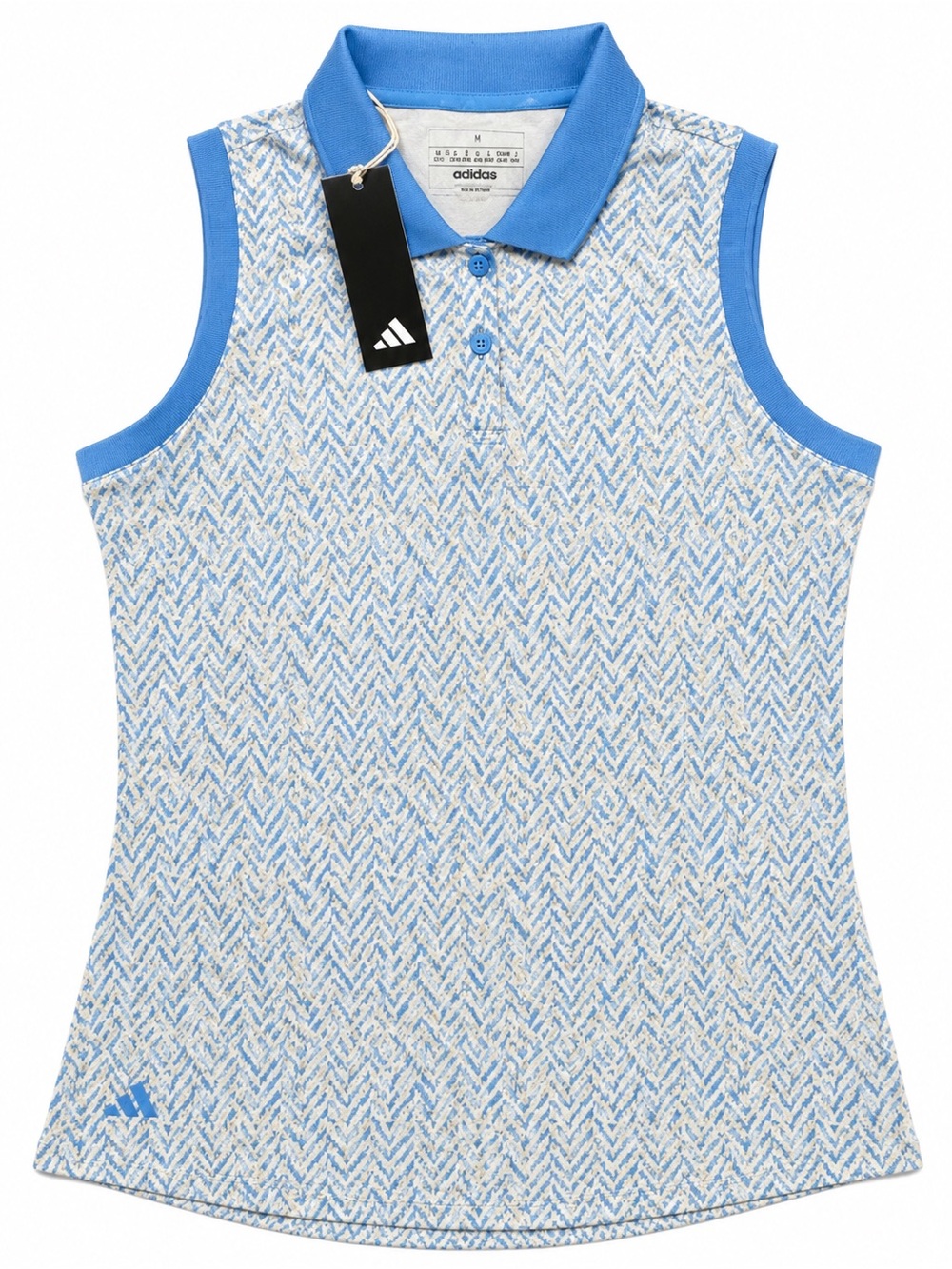 adidas Women’s Light Blue Sleeveless Polo Top